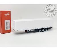 HERPA 076302-002 rimorchio telonato bianco a 3 assi per camion in scala 1:87