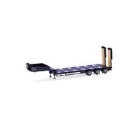 Herpa 076371-010 - 1/87 Goldhofer Semitrailer Con Rampe 3 Assi, Ultramarino