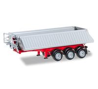 Herpa 076548-002 - 1/87 Schmitz Kippauflieger 3A - Rosso - Nuovo