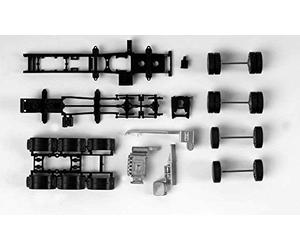 herpa 083157 - Telaio per trattori Man TGX 680 a 4 Assi, 2 pz.