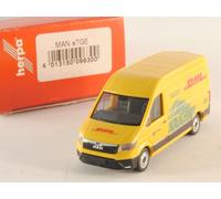Herpa 096300 MAN eTGE giallo modello furgone DHL per plastico diorama H0 1:87