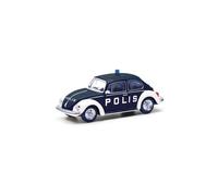 herpa modello di auto Volkswagen (VW) Käfer 1303 “Polis” (Svezia), in scala 1:87, pezzo da collezione, modello tedesco, statuetta plastica