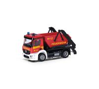 Herpa 098250 - 1:87 Mercedes-Benz Actros S Skip Caricatori AK12 " Pompieri " -