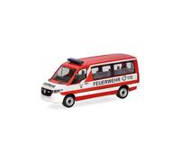 Herpa modellino auto Mercedes-Benz Sprinter ’18 autobus tetto basso "Feuerwehr Nürnberg", miniatura in scala 1:87, pezzo da collezione, Made in Germany, modello in plastica