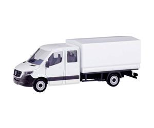 Herpa 13499 0 H0 Camion modello Mercedes Benz Cabina doppia Sprinter con pianal