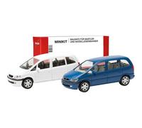 Herpa 13932 0 H0 Auto modello Opel Zafira, blu e bianco