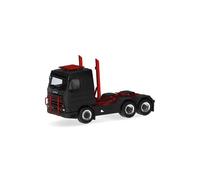 herpa Modellino camion Scania 143 Streamline trattore stradale 3 assi (6x4), nero, miniatura in scala 1:87, da collezione, Made in Germany, in plastica