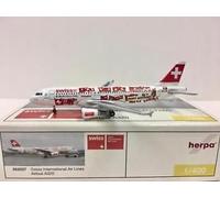 Herpa 562027 Swiss Air Lines Airbus A320 'EM 2008' Aereo 1/400 Modellino