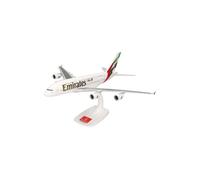 Herpa Snap-Fit modellino aereo Emirates Airbus A380, miniatura in scala 1:250, pezzo da collezione, modello con supporto, plastica