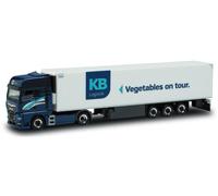 Herpa 947817 - 1/87 MAN TGX GX Rimorchio Refrigerato 'KB Logistik' - Nuovo