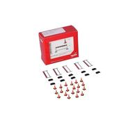 herpa Accessori coni stradali (20 pezzi), barriere (5 pezzi) in scala 1:87, modello in miniatura, plastica, colore: argento/rosso brillante