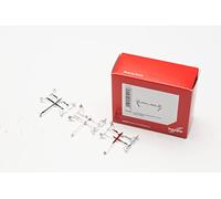 Herpa Accessori per camion, 6 pezzi, con luci di segnalazione, fedeli all'originale in scala 1:87, modellismo di camion, decorazione, accessori per modelli in miniatura in plastica, colore: cromato
