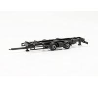 herpa accessori per modellini di camion, telaio per rimorchio tandem per treni volumetrici da 7,82 m con carrozzeria fissa, 2 pz., scala 1:87, modellino di auto, accessori per modellismo