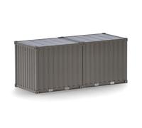 herpa accessorio 2x container da 10ft Esercito, grigio marrone (non stampato) in scala 1:87, modellismo, miniatura, plastica