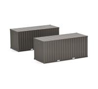 herpa accessorio 2x container da 20ft Esercito, grigio marrone (non stampato) in scala 1:87, modellismo, miniatura, plastica