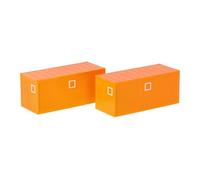 Herpa Accessorio 2x container da cantiere, arancione comunale, in scala 1:87, modello in miniatura, plastica