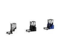 herpa accessorio carrello elevatore trasportabile bianco, blu e nero in scala 1:87, modello in miniatura, plastica