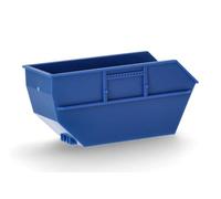 herpa accessorio cassone scarrabile grande (2 pezzi) in scala 1:87, miniatura, plastica, colore: blu
