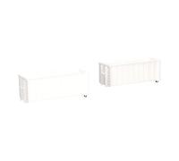 herpa Accessorio cassoni scarrabili rigati, bianco (2 pezzi) in scala 1:87, plastica Modello in miniatura, 053884-003