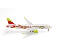 Herpa aereo in miniatura airBaltic Airbus A220-300 "50th A220", miniatura in scala 1:400, pezzo da collezione, modello di aereo con base, metallo