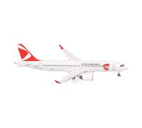 Herpa aereo in miniatura CSA Czech Airlines Airbus A220-300, miniatura in scala 1:400, pezzo da collezione, modello di aereo con base, metallo