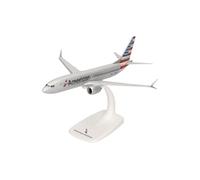 Herpa aereo Snap-Fit in miniatura American Airlines Boeing 737 Max 8 - N306RC, miniatura in scala 1:200, pezzo da collezione, modello con base, plastica