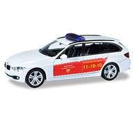 herpa 3er Feuerwehr zum Basteln Sammeln und Als Geschenk BMW Serie 3 Touring Goslar Fire Brigade in Miniatura per la Raccolta di Oggetti Artigianali e Come Regalo, Multicolore, 094894