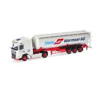herpa Camion DAF XG Silocisterna 60m³ Hans Wormser, modello in scala 1:87, da collezione, Made in Germany, plastica