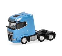 Herpa camion in miniatura DAF XG trattore 3 assi (6x2), azzurro chiaro, miniatura in scala 1:87, pezzo da collezione, Made in Germany, plastica