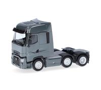 Herpa camion in miniatura Renault T Facelift trattore 3 assi (6x2), miniatura in scala 1:87, pezzo da collezione, Made in Germany, plastica, grigio
