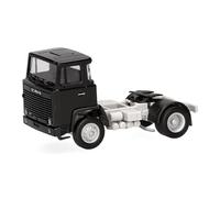 Herpa camion in miniatura Scania 111 trattore 2 assi, nero, miniatura in scala 1:87, pezzo da collezione, Made in Germany, plastica