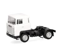 Herpa camion in miniatura Scania 141 trattore 2 assi, bianco, miniatura in scala 1:87, pezzo da collezione, Made in Germany, plastica