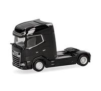 herpa camion modello DAF XG+ motrice a 2 assi, nera, miniatura in scala 1:87, da collezione, Made in Germany, plastica