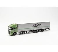 Herpa Camion modello Iveco S-Way - Trenino da 15 m "Stöhr", fedele all'originale in scala 1:87, modello camion per Diorama, modellismo da collezione, decorazione in miniatura in plastica
