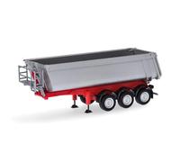 herpa Camion modello Schmitz Cargobull semirimorchio ribaltabile con bordo in acciaio, argento metallizzato, in miniatura in scala 1:87, da collezione, made in Germany, plastica