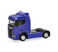 Herpa Camion Scania CS 20 ND trattore 2 assi, blu oltremare, miniatura in scala 1:87, pezzo da collezione, Made in Germany, plastica