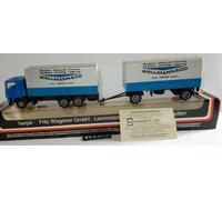 Herpa Ho 1/87 Camion Volvo F12 + Rimorchio Wallmann & Co IN Box