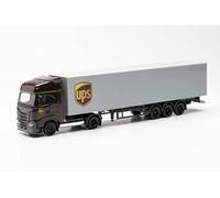 Herpa- Iveco S-Way LNG-Sella per Valigia ups Modello in Miniatura, Multicolore, 315036