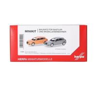 herpa kit di montaggio MiniKit Audi A3 Sportback (2012) arancione acceso e grigio Nardò, 2 pezzi, miniatura in scala 1:87, da collezione, kit per modellismo, plastica