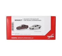 herpa Kit di montaggio MiniKit Renault Laguna rosso Siena e bianco Artico, 2 pezzi, miniatura in scala 1:87, da collezione, per modellismo, in plastica