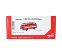 Herpa Kit di montaggio MiniKits VW T3 Bus "Feuerwehr", miniatura in scala 1:87, pezzo da collezione, kit di modellismo, plastica