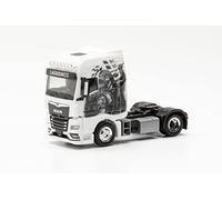 Herpa MAN TGX GX Trattore Lagoudakis 1 / Archilles, eroe di Troja, modello in miniatura, pezzo da collezione fedele ai dettagli, Multicolore, 314473