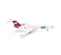herpa Modellino aereo Air Via Tupolev TU-154M, miniatura in scala 1:200, pezzo da collezione, modello senza supporto, metallo