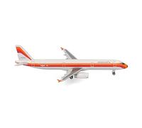 herpa modellino aereo American Airlines Airbus A321 - livrea PSA Heritage, miniatura in scala 1:500, da collezione, modello di aereo senza base, metallo