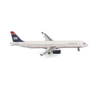 herpa modellino aereo American Airlines Airbus A321 - livrea US Airways Heritage - N578UW, miniatura in scala 1:500, da collezione, modello di aereo senza base, metallo