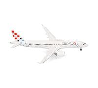 Herpa Modellino aereo Croatia Airlines Airbus A220-300, miniatura in scala 1:200, pezzo da collezione, modello di aereo senza base, metallo