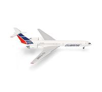 Herpa Modellino aereo Cubana de Aviación Ilyushin IL-62M, miniatura in scala 1:200, pezzo da collezione, modello di aereo senza base, metallo