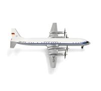 Herpa modellino aereo Deutsche Lufthansa Ilyushin IL-18 - DM-STA, miniatura in scala 1:200, oggetto da collezione, modello di aereo con supporto, metallo