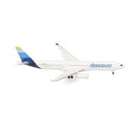 herpa modellino aereo Discover Airlines Airbus A330-300 - D-AIKK, miniatura in scala 1:500, da collezione, modello di aereo senza base, metallo