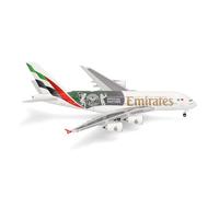 Herpa modellino aereo Emirates Airbus A380 "Wimbledon Official Partner" miniatura in scala 1:500, pezzo da collezione, modello di aereo senza supporto, metallo